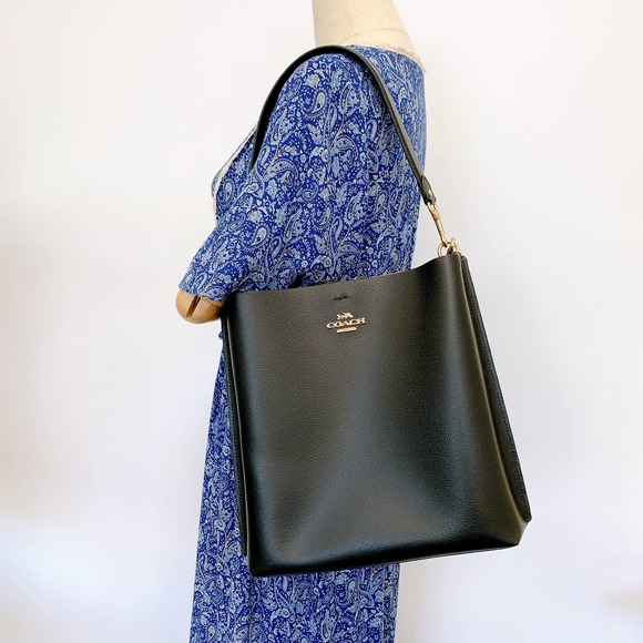 Coach CA214 Mollie Bucket Bag IN Black - Picture 7 of 8